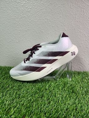 adidas adizero  EVO SL Texas A&M White/Team Maroon/Stone JQ4566 Size 12